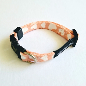 Tiny Totz Puppy Collars Love Heart 13cm-23cm (Peach)