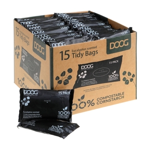 DOOG Compostable Waste Poo Bags (1 pack of 15) Bulk Buy