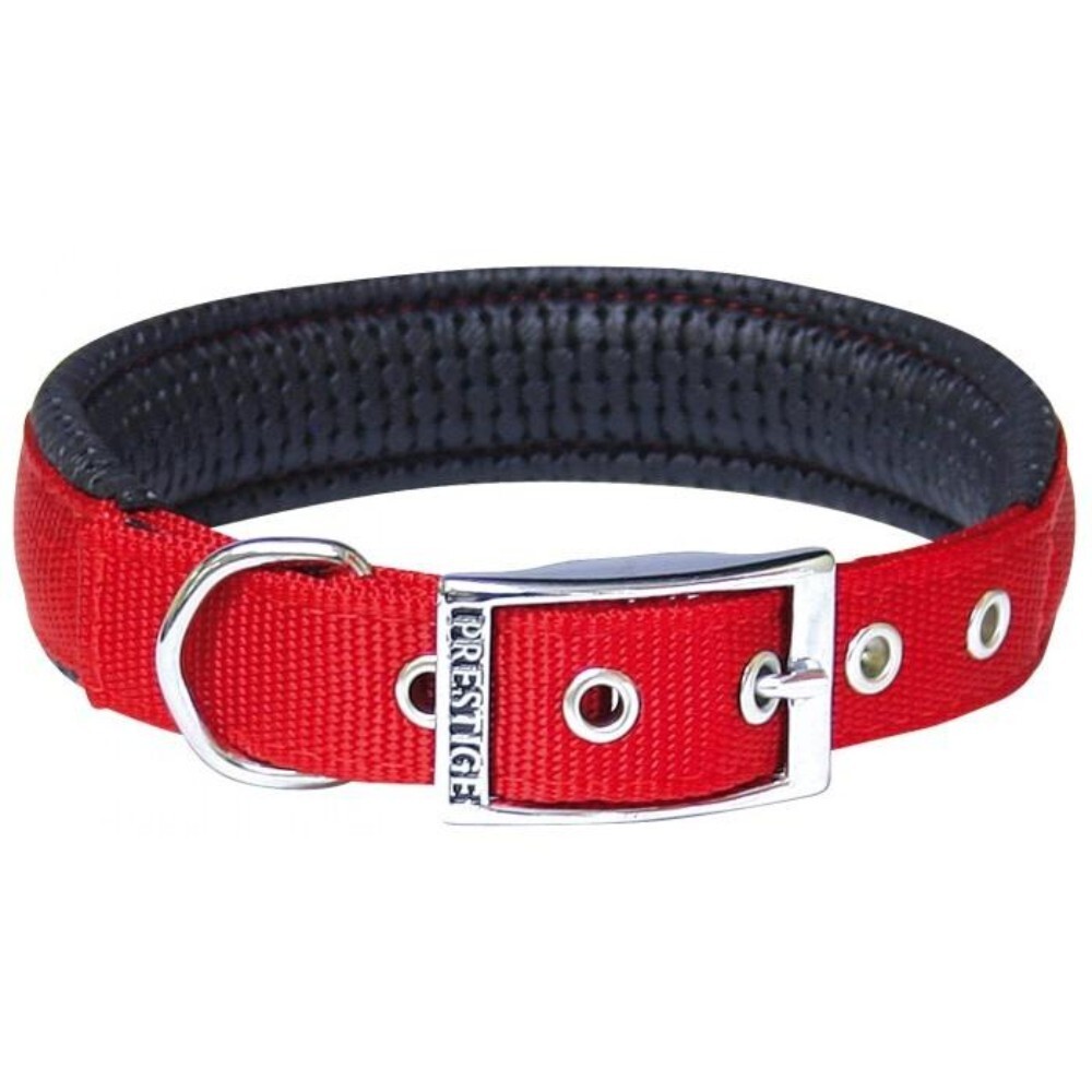 Prestige Soft Padded Dog Collar Red 51cm - 76cm