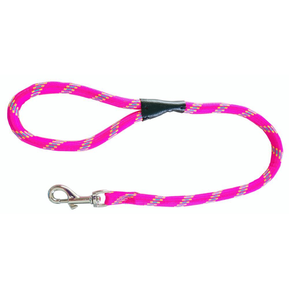 Prestige Short Mountain Rope Dog Lead Hot Pink 13mm x 61cm