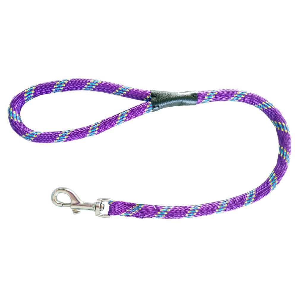 Prestige Short Mountain Rope Dog Lead Purple 13mm x 61cm
