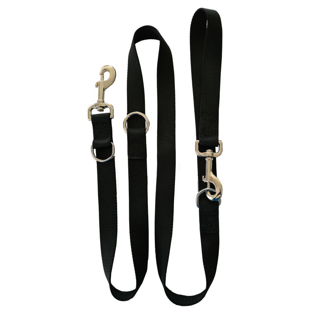 Prestige Multi-Function Dog Lead Black 25mm x 183cm