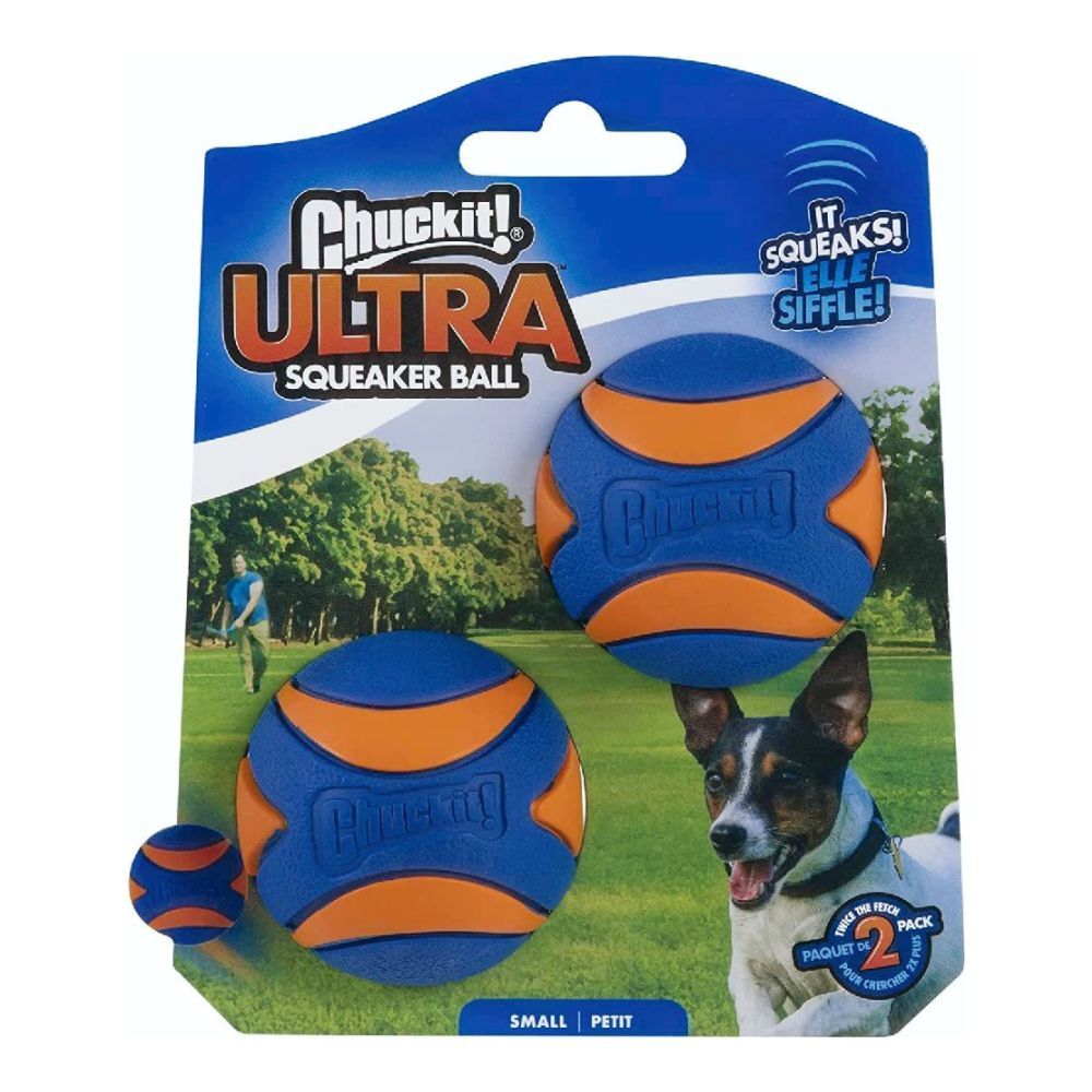 Chuckit! Ultra Squeaker Ball 2 Pack Small