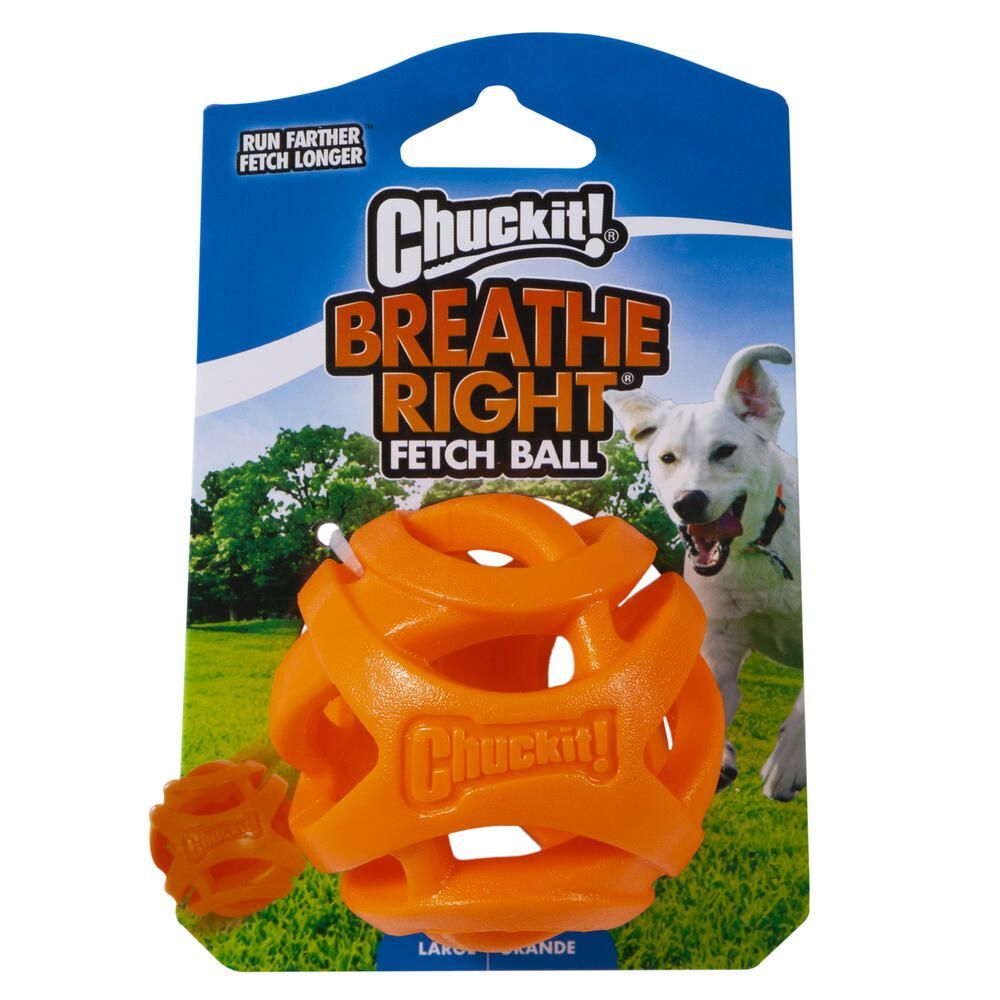 Chuckit! Breathe Right Fetch Dog Ball (Large, 1 Pack)