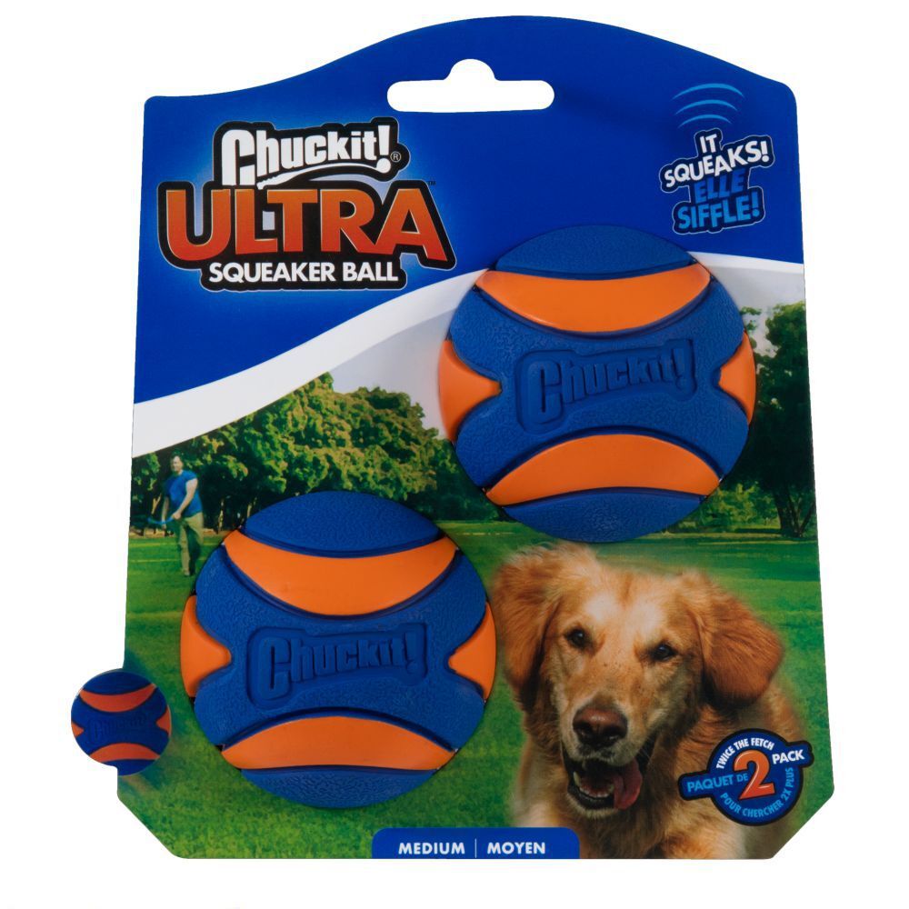 Chuckit! Ultra Squeaker Ball 2 Pack Medium