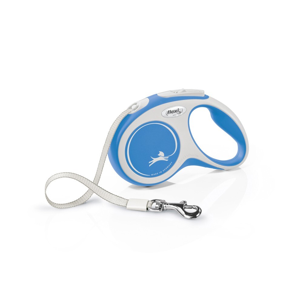 Flexi New Comfort Retractable Tape Leash 5m Blue (Small)