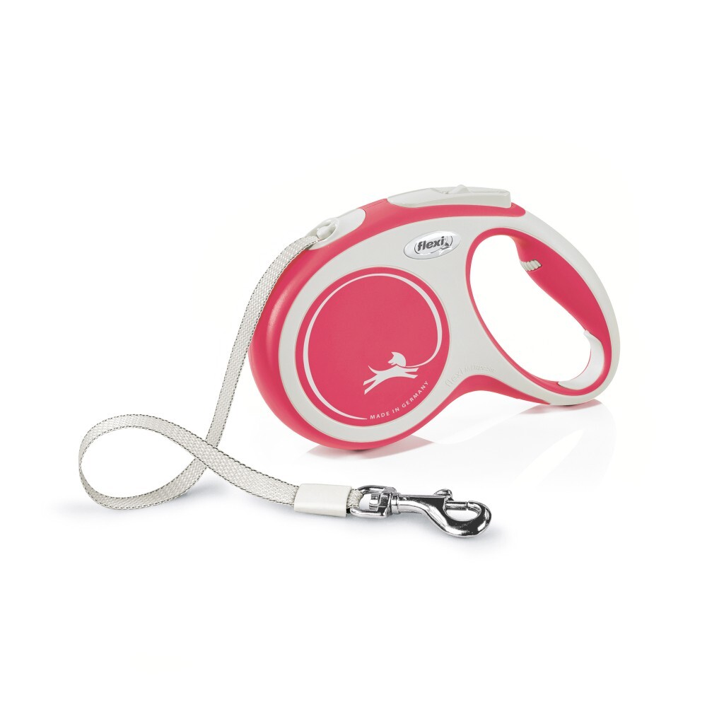 Flexi New Comfort Retractable Tape Leash 5m Red (Medium)