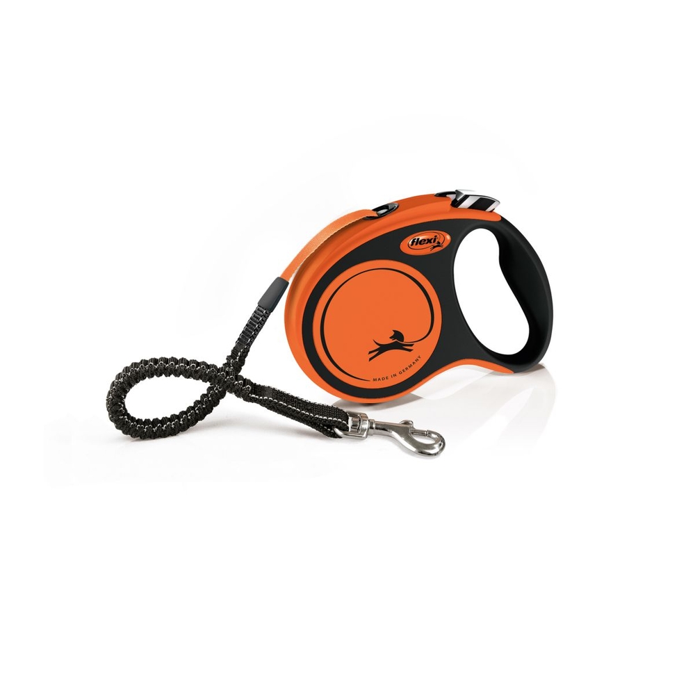 Flexi Xtreme Retractable Tape Leash Black-Orange (Small, 5m)