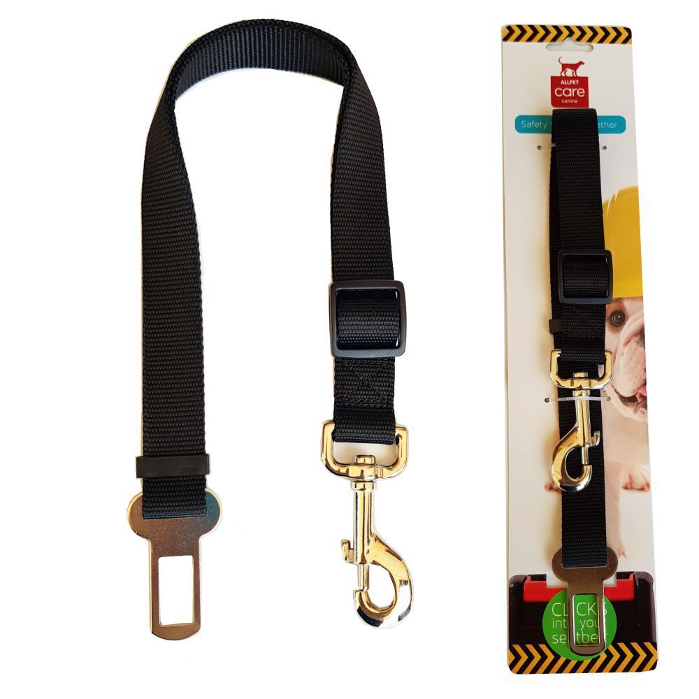 Canine Care Safety Seat Belt Tether (Black)
