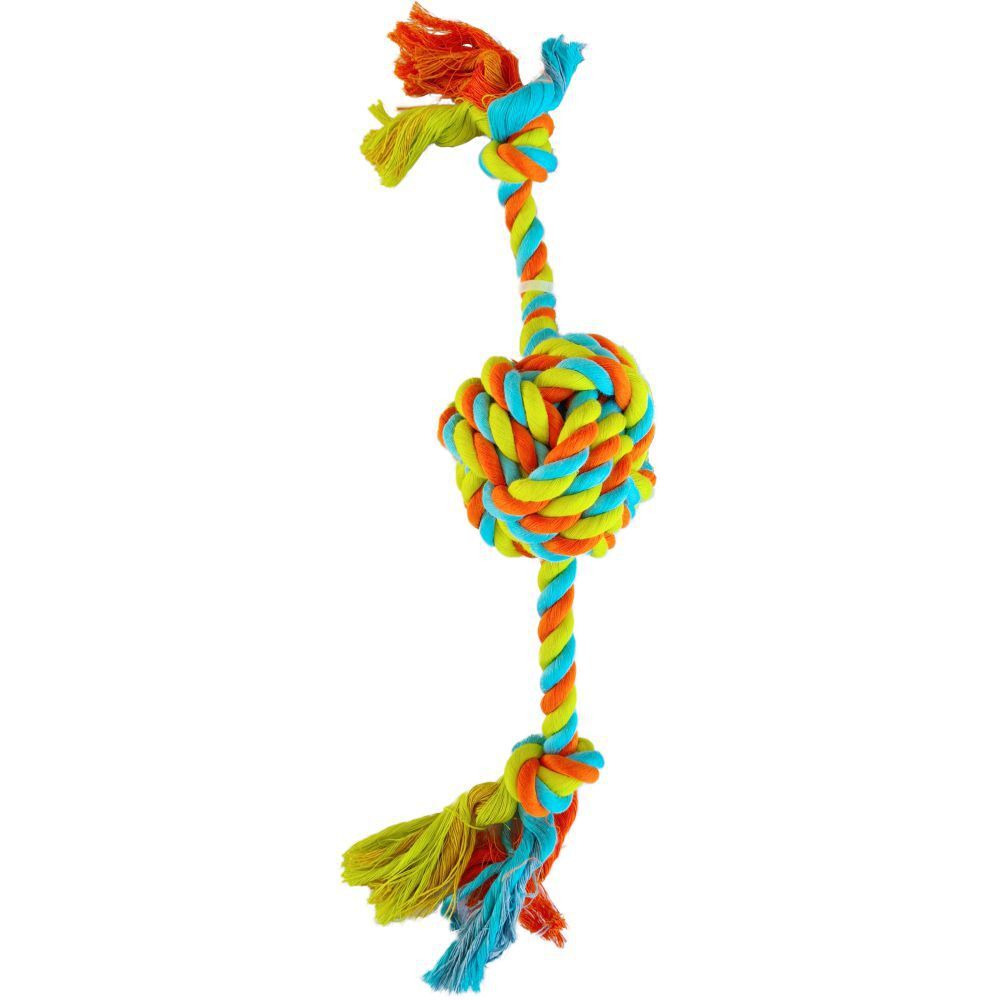 Knots of Fun Rope Tug with Rope Ball 40cm Dog Rope Toy