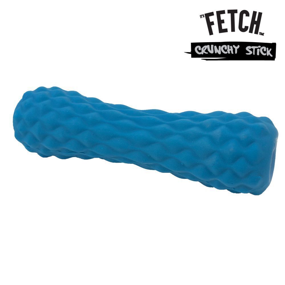 Fetch Crunchy Latex Stick Small Blue Dog Toy