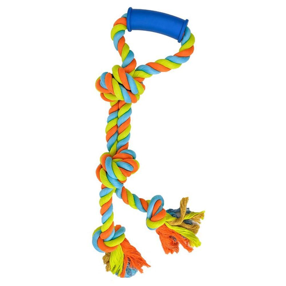 Knots of Fun Jumbo Rope Tug with Handle 55cm Dog Rope Toy