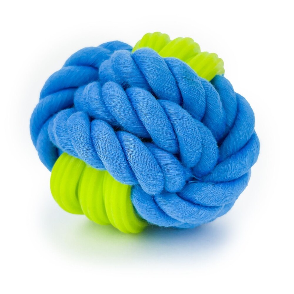 Ruff Play TPR with Rope 8cm Ball Dog Toy