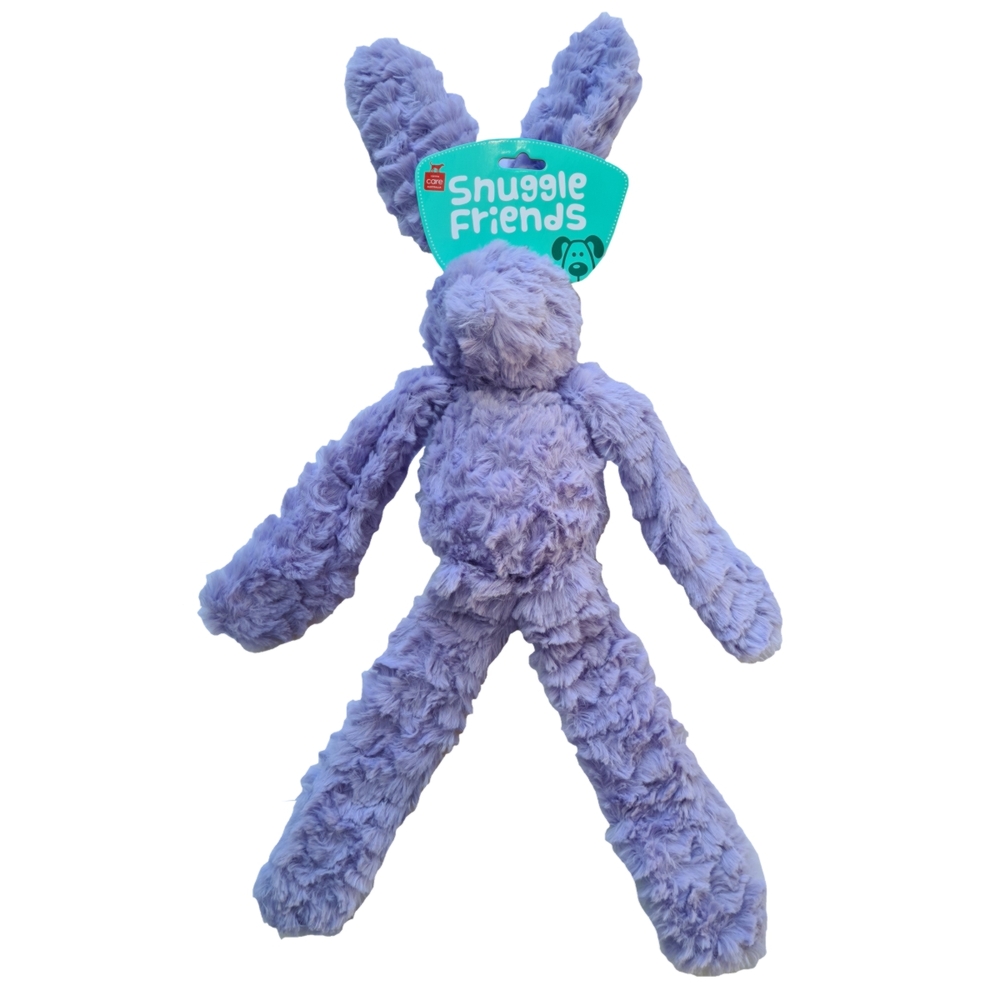 Snuggle Friends Purple Rabbit Dog Toy