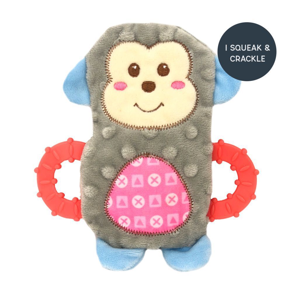 Snuggle Friends Plush Puppy Monkey Chew Dog Toy