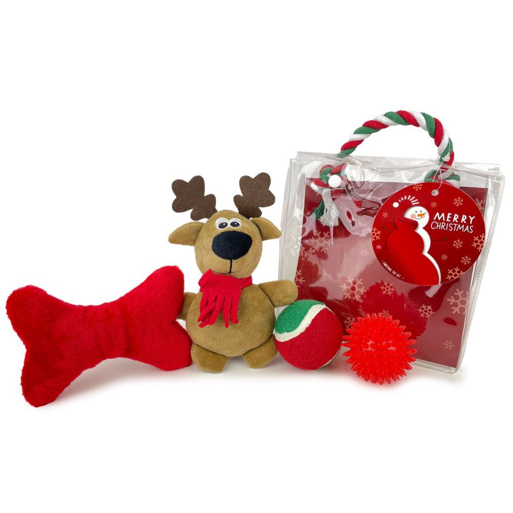 Snuggle Friends Christmas Toy Set Pack of 5 Dog Toys