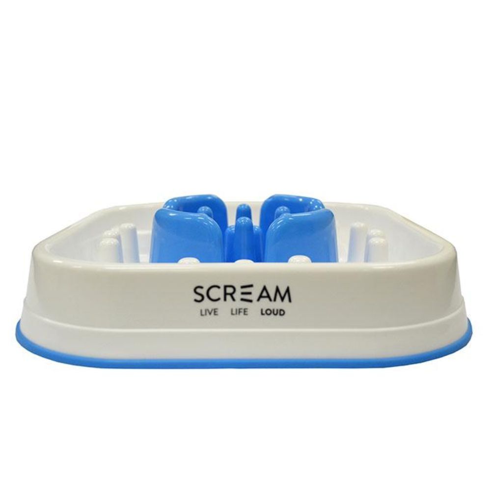 Scream Slow Feed Interactive Bowl Loud Blue