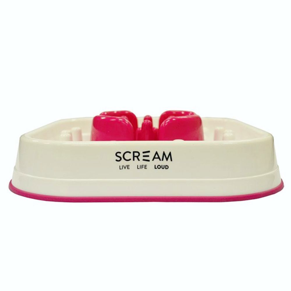 Scream Slow Feed Interactive Bowl Loud Pink