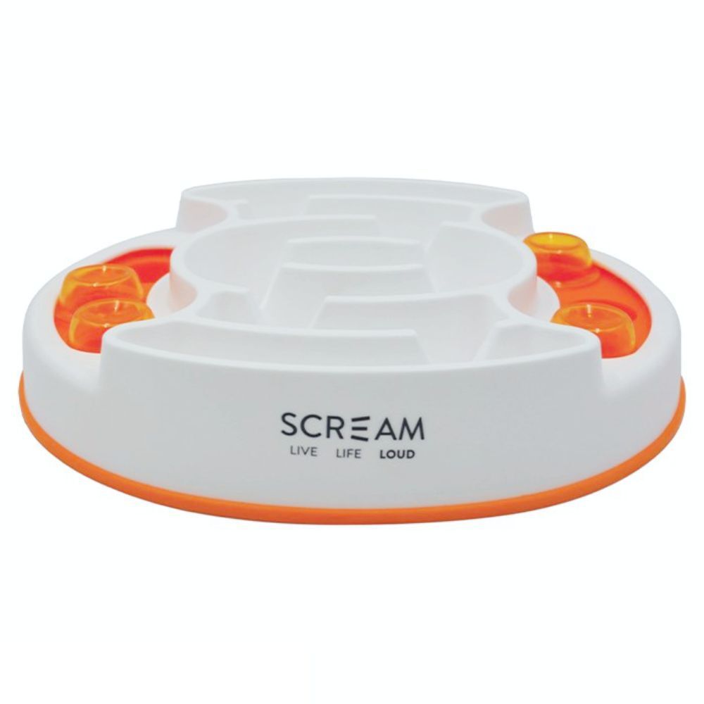 Scream Slow Feed Interactive Puzzle Bowl Loud Orange