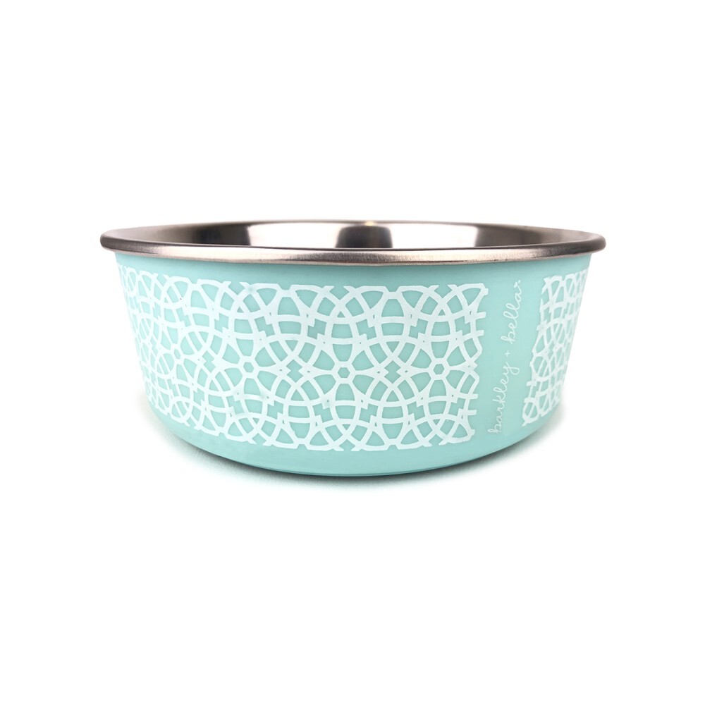 Barkley & Bella Marrakesh Stainless Steel Dog Bowl Mint (Small)