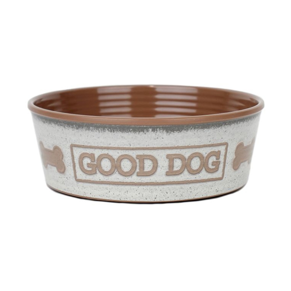 Barkley & Bella Melamine Bowl Good Dog Natural Medium 800ml