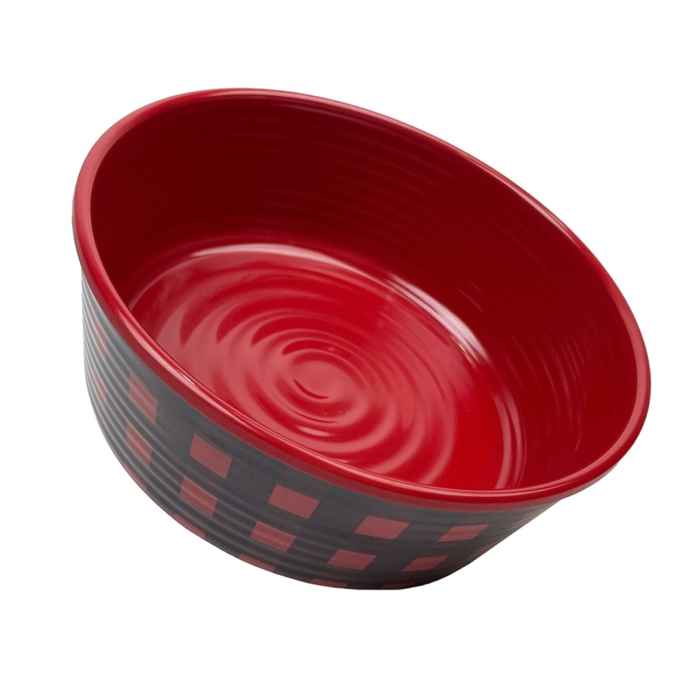 Barkley & Bella Melamine Bowl Tartan Medium 800ml