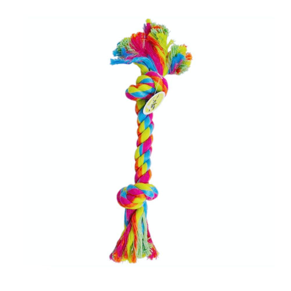 Scream 2-Knot Rope Bone 22cm Dog Rope Toy