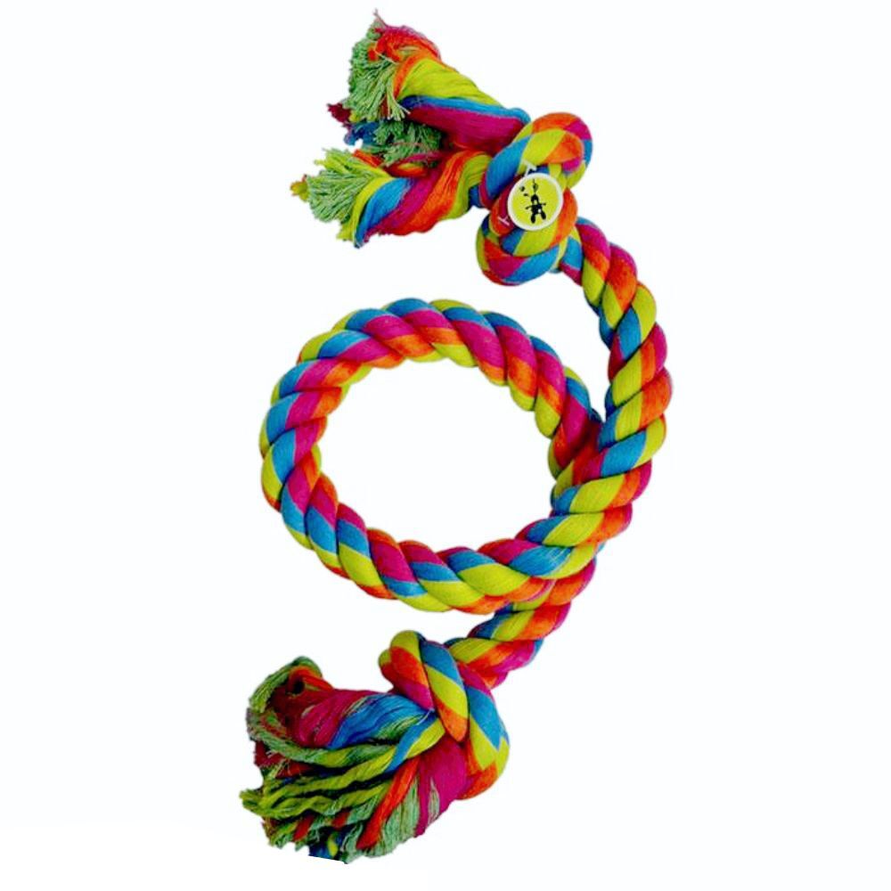 Scream 2-Knot Jumbo Rope 120cm Dog Rope Toy