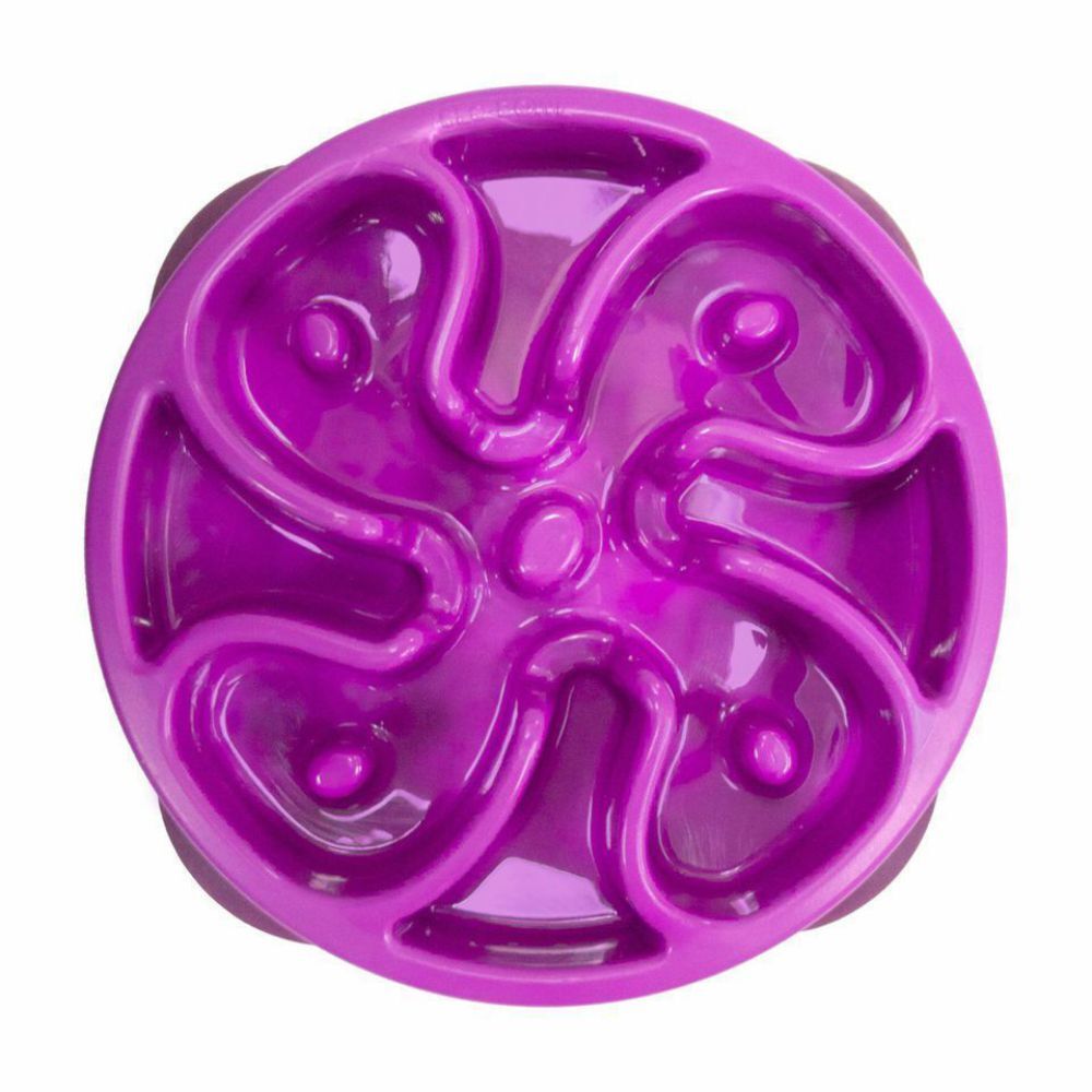Outward Hound Fun Feeder Dog Bowl Purple Flower Medium/Mini