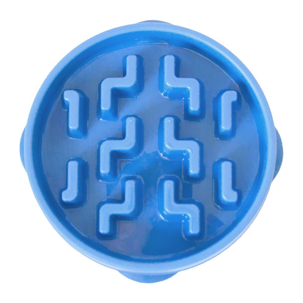 Outward Hound Fun Feeder Dog Bowl Blue Notch Medium/Mini