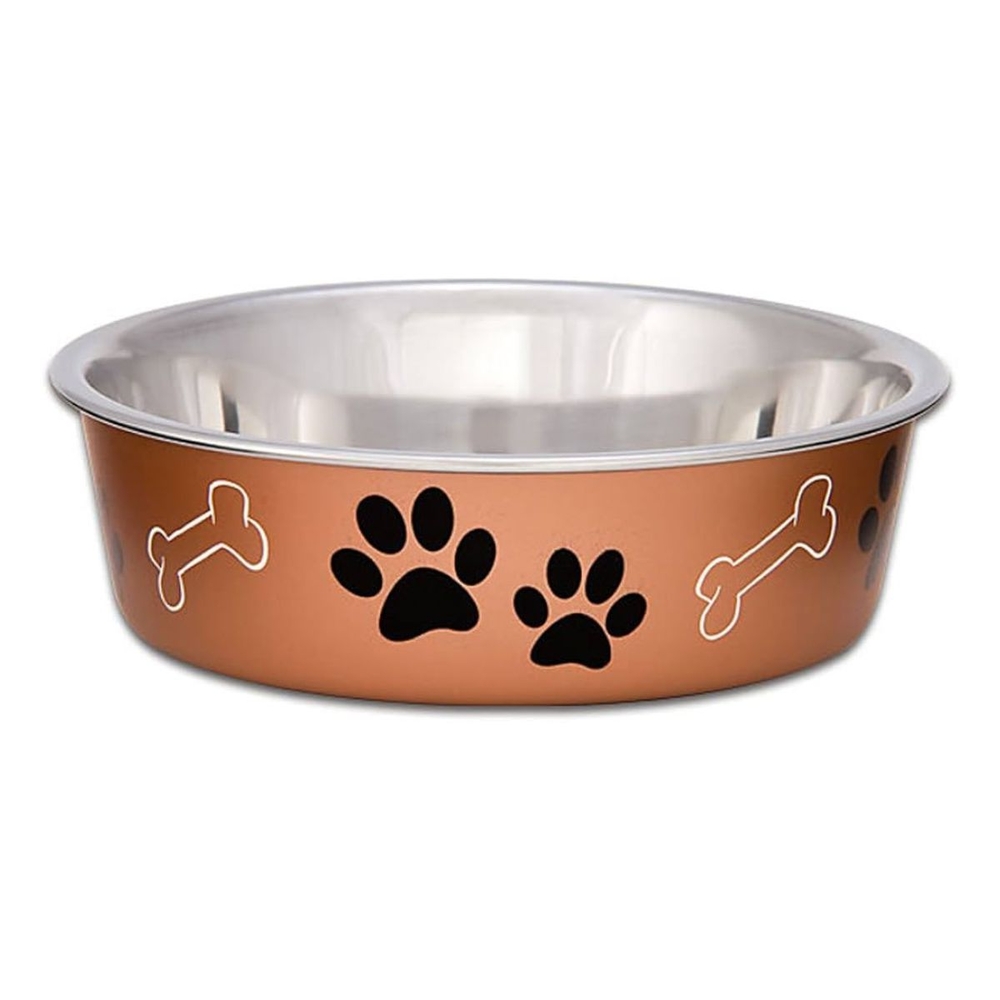 Loving Pets Bella Dog Bowl Metallic Copper (Small 450ml)