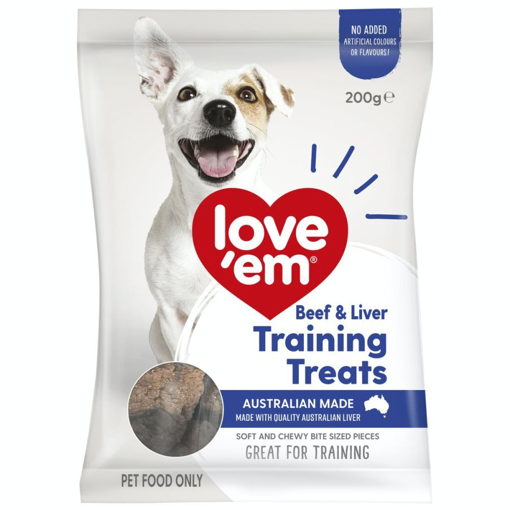 Love'em Beef & Liver Training Dog Treats 200g