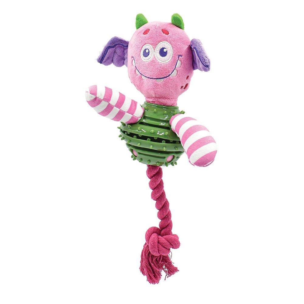 PuppyPlay Silly Face Treat Belly Armor Puppy Dog Toy Pink 25cm