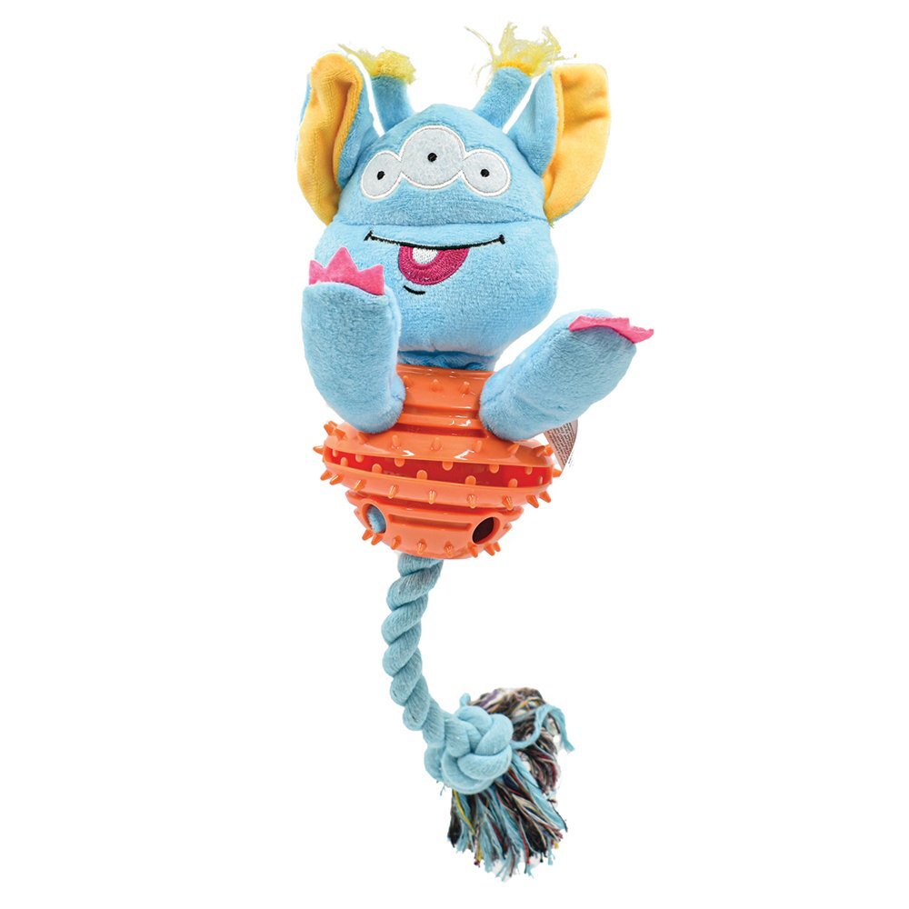 PuppyPlay Silly Face Treat Belly Armor Puppy Dog Toy Blue 25cm