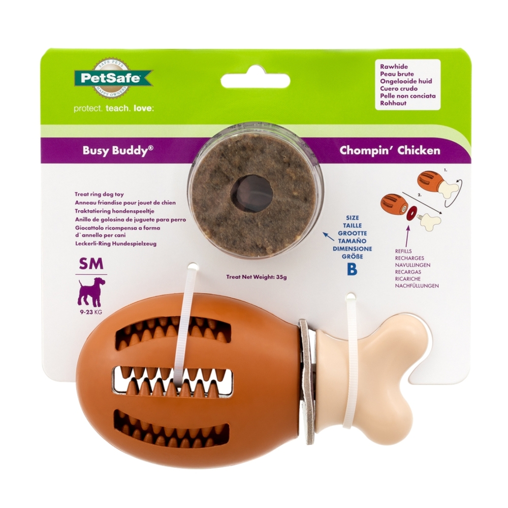 PetSafe Busy Buddy Chompin Chicken Treat Ring Sml/Med Dog Toy