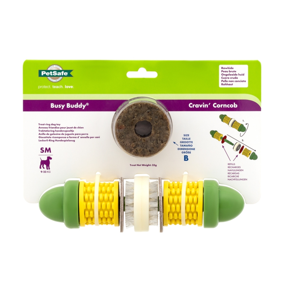 PetSafe Busy Buddy Cravin Corncob Treat Ring Sml/Med Dog Toy