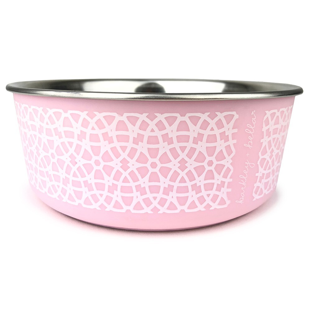 Barkley & Bella Marrakesh Stainless Steel Dog Bowl Rose S, M, L