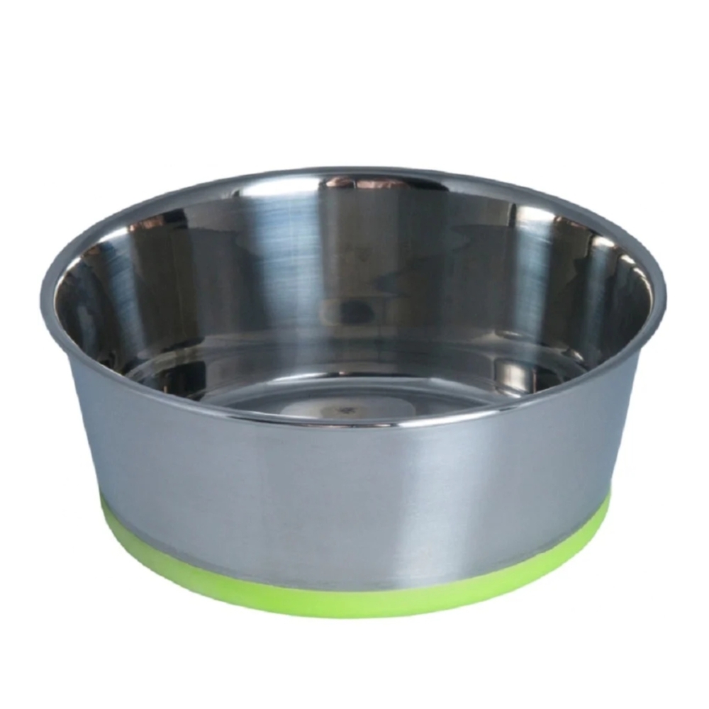 Rogz Slurp Bowlz Stainless Steel Lime Dog Bowl (Small, 650ml)