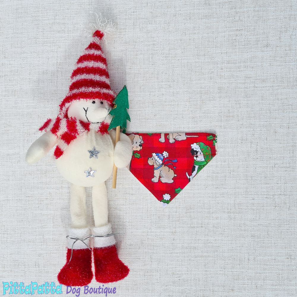 Collar Bandana Merry Dogmas Christmas Design (XXSmall 15cm x 10.5cm)