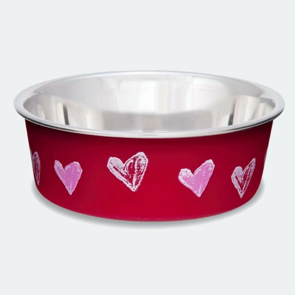 Loving Pets Bella Dog Bowl Hearts 240ml, 450ml, 750ml