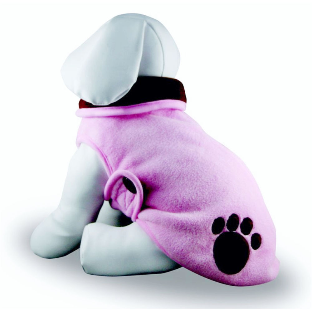 Double Fleece Pink Dog Coat (30cm)