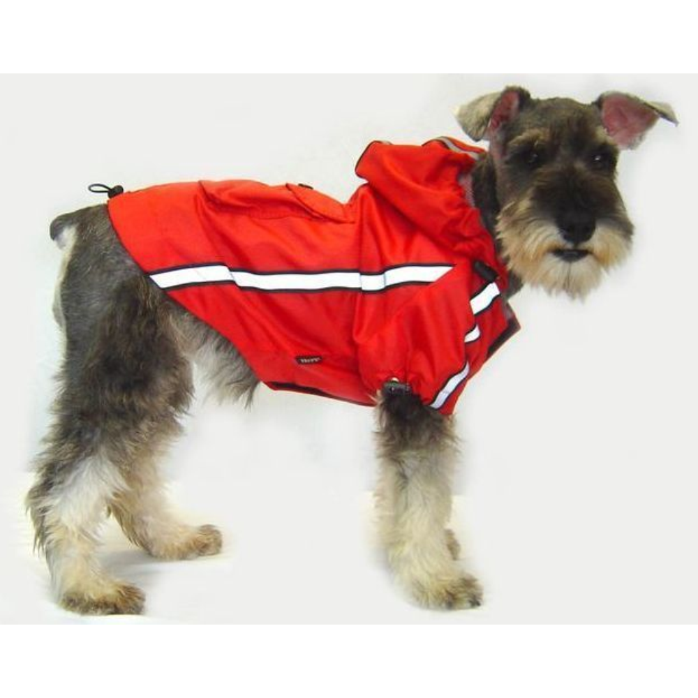 Reflective Dog Raincoat Red 33cm