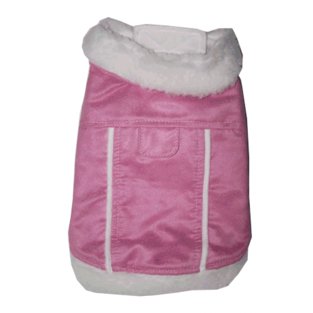 Suede Pink Dog Coat (45cm)