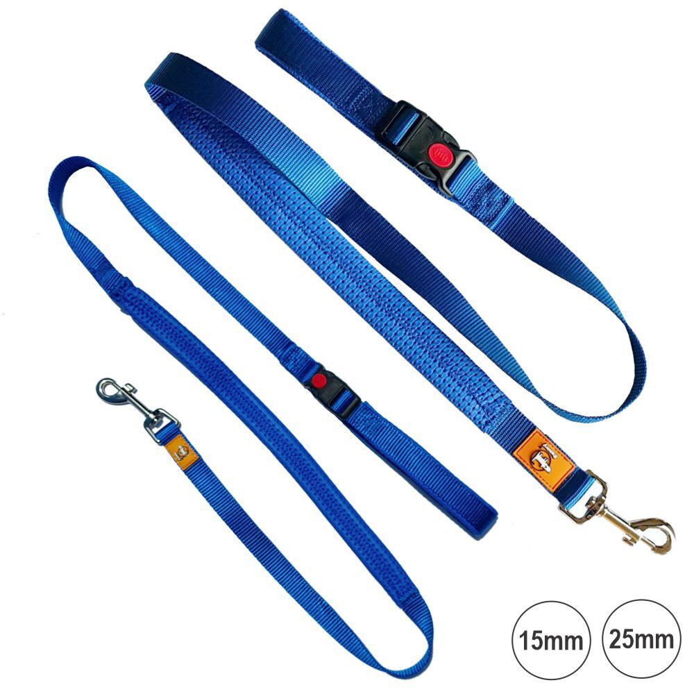 Canny CONNECT Padded Handle Dog Lead 120cm Blue (15mm, 25mm)