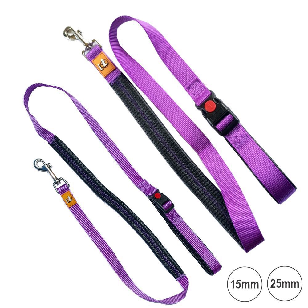 Canny CONNECT Padded Handle Dog Lead 120cm Purple (15mm, 25mm)