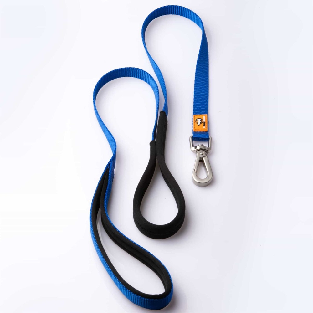 Canny Padded Handle Dog Lead 120cm Blue (Small/Medium 15mm)