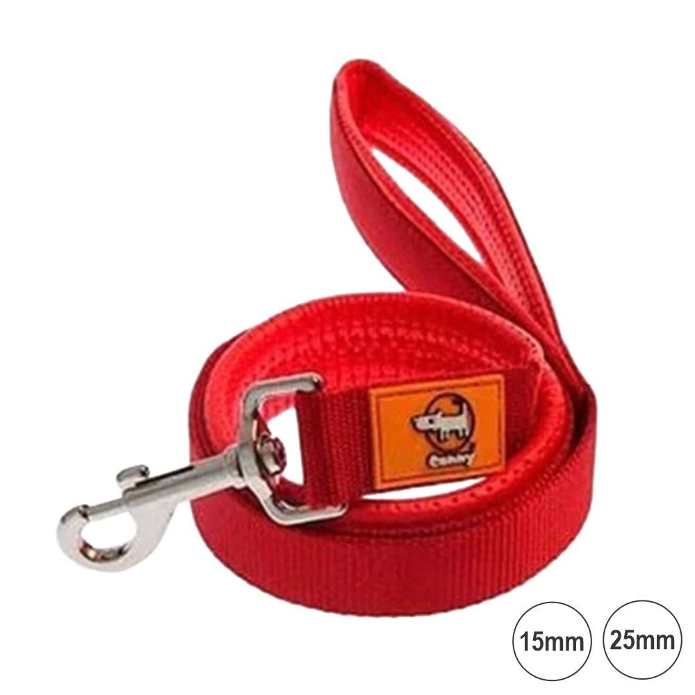 Canny Padded Handle Dog Lead 120cm Red