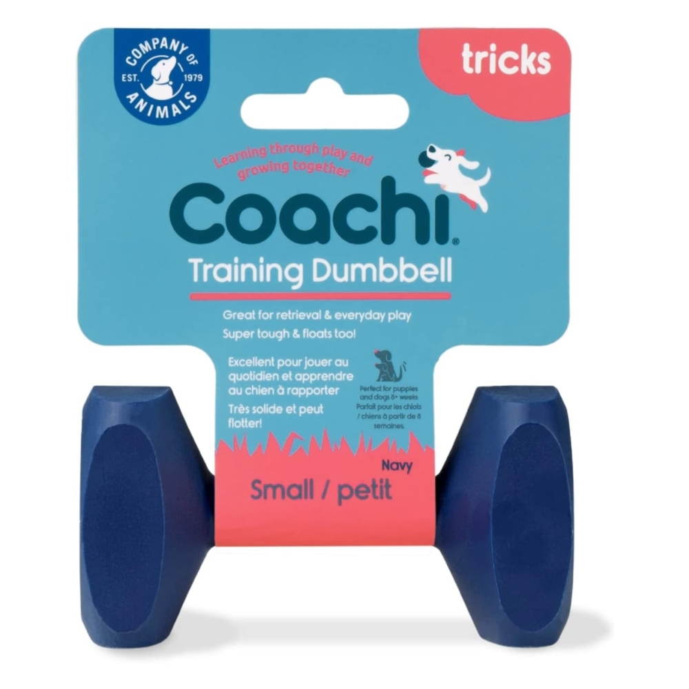 Coachi Training Dumbbell Navy Small Dog Toy