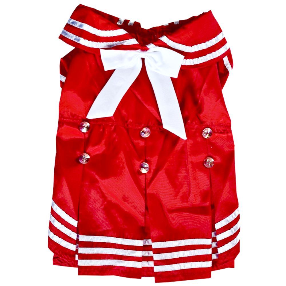 DoggyDolly Red Sailor Dog Dress Costume (Small 35cm)
