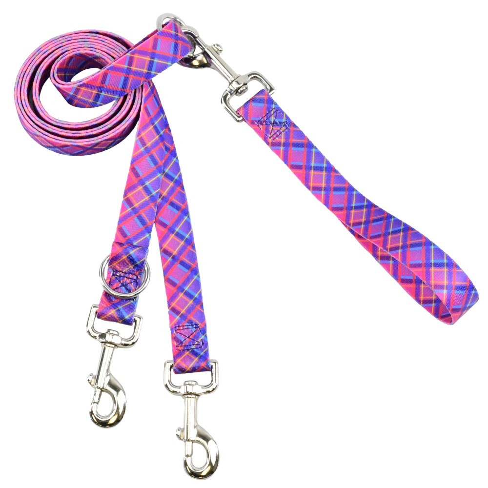 Euro Training Multi-Function Lead EarthStyle Neon Sunrise Pink Plaid